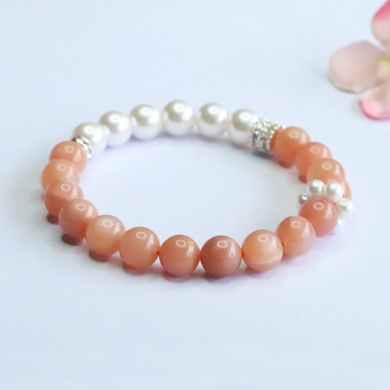 Guan Yu Natural Crystal Bracelet Orange Moonstone Bracelet Gemstone Live Streaming Supply S5050603 - Image 4